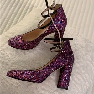 Kate Spade Multi-Color Glitter Heels